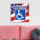 障害者退役軍人USA キャンバスプリント (インサイチュ (リビング))