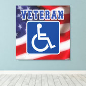 障害者退役軍人USA キャンバスプリント (インサイチュ (ウッドフロア))