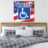 障害者退役軍人USA キャンバスプリント (インサイチュ (寝室))