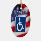 障害者退役軍人USA セラミックオーナメント (右)