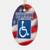 障害者退役軍人USA セラミックオーナメント (左)