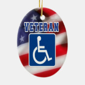障害者退役軍人USA セラミックオーナメント (裏面)