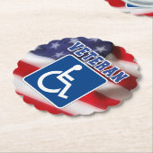 障害者退役軍人USA ペーパーコースター (アングル)