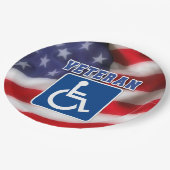 障害者退役軍人USA ペーパープレート (アングル)