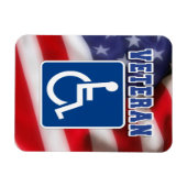 障害者退役軍人USA マグネット (横)
