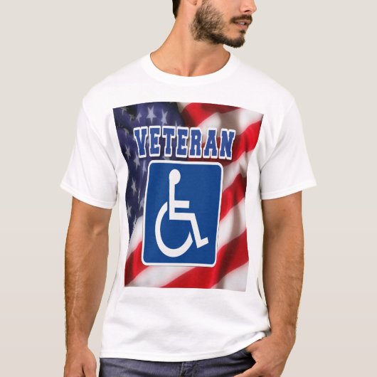 障害者退役軍人USA Tシャツ (正面)