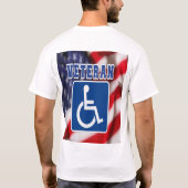 障害者退役軍人USA Tシャツ (裏面)