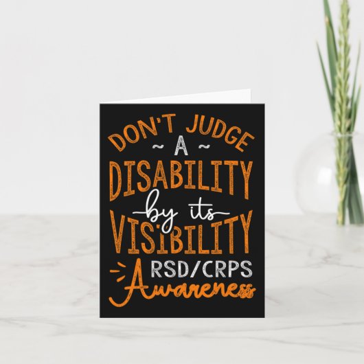 障害者 RSD CRPS 啓発 Tシャツ 差別しないで カード (正面)
