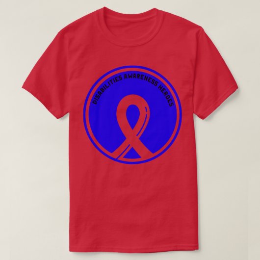 障害認識度ヒーローfor World Day for Di Tシャツ (デザイン正面)