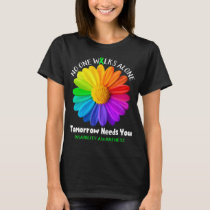 障害認識度リボンのサポートギフト Tシャツ