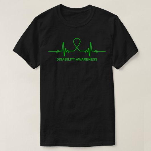障害認識度心拍この家族We F Tシャツ (デザイン正面)