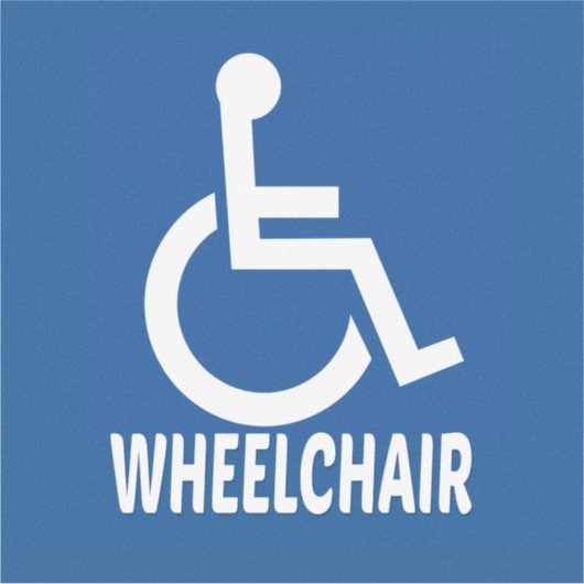 障害車いす シール (正面)