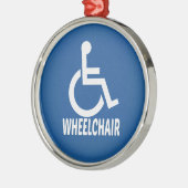 障害車いす メタルオーナメント (左)