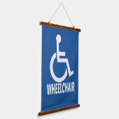 障害車いす 吊り下げ型タペストリー (傾斜あり)