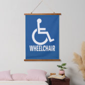 障害車いす 吊り下げ型タペストリー (寝室)