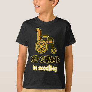 障害車を持つスクートをする人に恥をさらすことはない Tシャツ