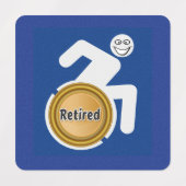 障害退職した者 ラベル (デザイン1)