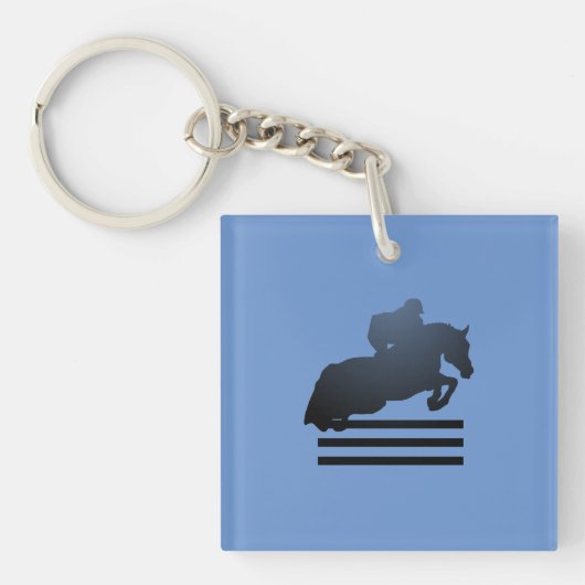 障害飛越の様子。 キーホルダー (正面)