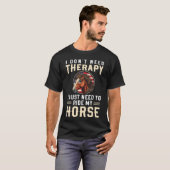 障害馬術のライダーガールレトロ Tシャツ (正面フル)