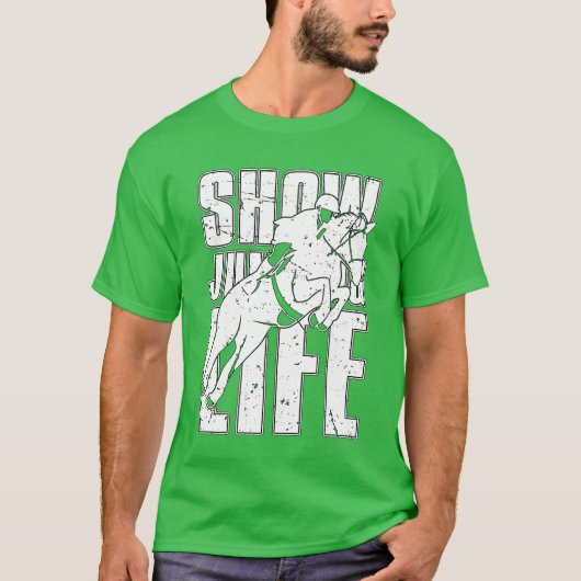 障害馬術ライフ 馬術愛好家 障害馬術ライダー Tシャツ (正面)