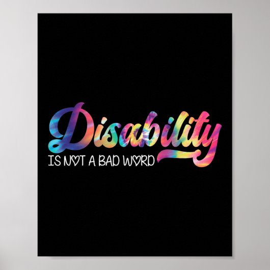 障害Not Bad Wordおもしろい引用文障害A ポスター (正面)