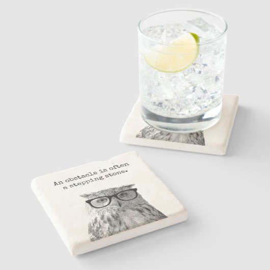 障碍物はしばしば踏み台やる気を起こさせるだ ストーンコースター (横)