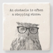 障碍物はしばしば踏み台やる気を起こさせるだ ストーンコースター (正面)