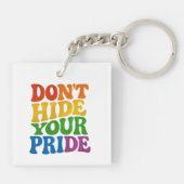隠さないプライドLGBTQ同性愛者プライド キーホルダー (裏面)