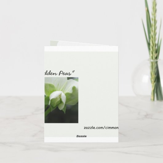 隠されたエンドウ豆のカスタマイズ可能なテンプレートのメッセージカード カード (裏面)