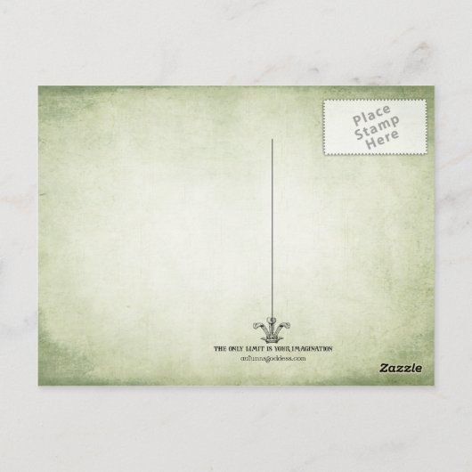 隠されたキツネ果樹園の郵便はがき ポストカード (裏面)