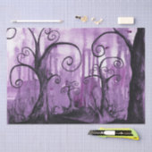 隠されたハートの木の超現実的なファンタジーの景色の芸術 薄葉紙 (クラフト)