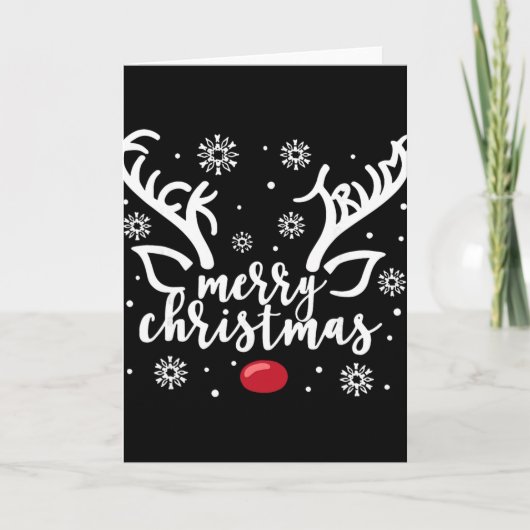 隠されたメッセージが面白いクリスマス　メリークリスマス R カード (正面)