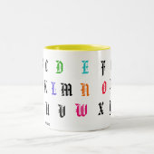 隠されたメッセージを見つけて下さい ツートーンマグカップ (中央)