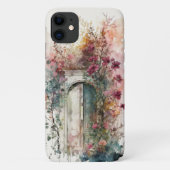 隠された木のドア秘密の庭の夢のような水色 Case-Mate iPhoneケース (裏面)