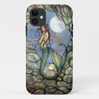 隠された洞窟の人魚 ファンタジーアート 人魚 iPhone 11 ケース