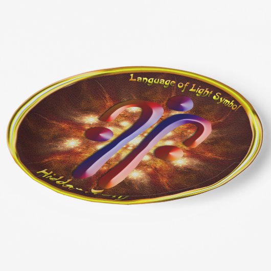 隠された真理のシンボルアート ペーパープレート (アングル)