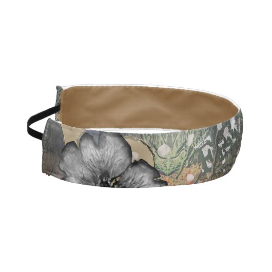 隠された繊細な迷彩とテキストタイヘッドバン アスレチックヘッドバンド (左)