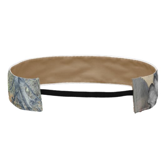 隠された繊細な迷彩とテキストタイヘッドバン アスレチックヘッドバンド (裏面)