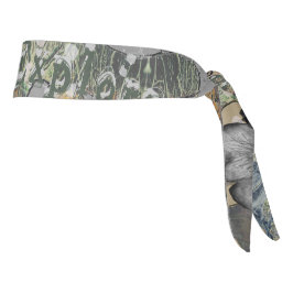 隠された繊細な迷彩及びテキスト タイヘッドバンド