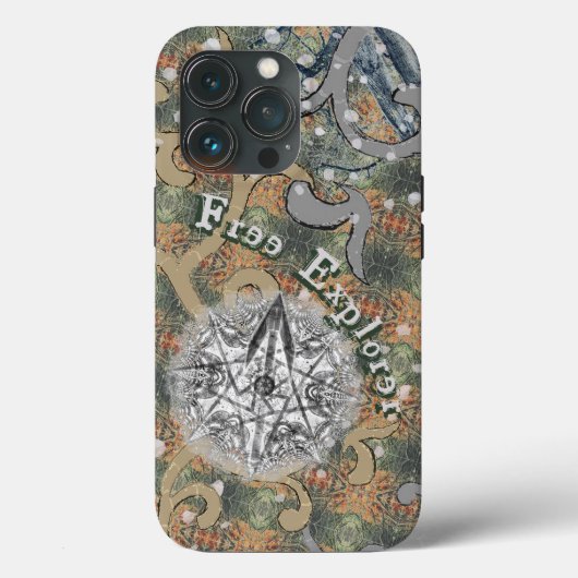 隠された繊細な迷彩及びテキスト Case-Mate iPhoneケース (裏面)