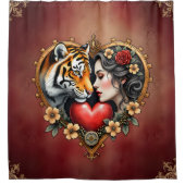 隠された荒野のハート シャワーカーテン (正面)