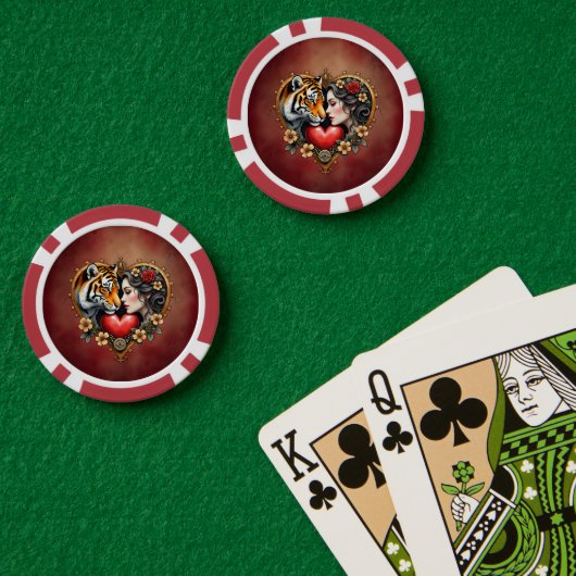 隠された荒野のハート ポーカーチップ (ポーカーテーブル (ダブル))