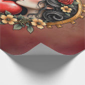 隠された荒野のハート ラッピングペーパー (角)