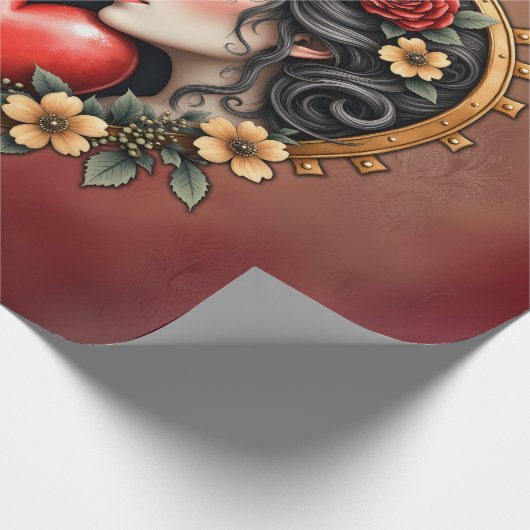 隠された荒野のハート ラッピングペーパー (角)