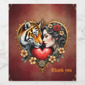 隠された荒野のハート ワインラベル (シングルラベル)