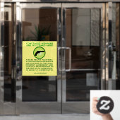 隠された警告武器の窓が貼り付く ウィンドウサイン (オフィスドア)