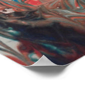 隠された陰謀の渦巻き抽象芸術絵画ズ ポスター (角)