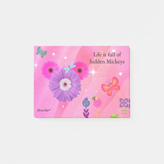 隠されたMICKEYの春の花のポスト・イット ポストイット (正面)