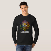 隠されたWEBBの文字入り星雲の中のWEBB宇宙望遠鏡 Tシャツ (正面フル)