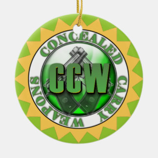 隠されるCCWは武器銃のオーナメントのクリスマスを運びます セラミックオーナメント